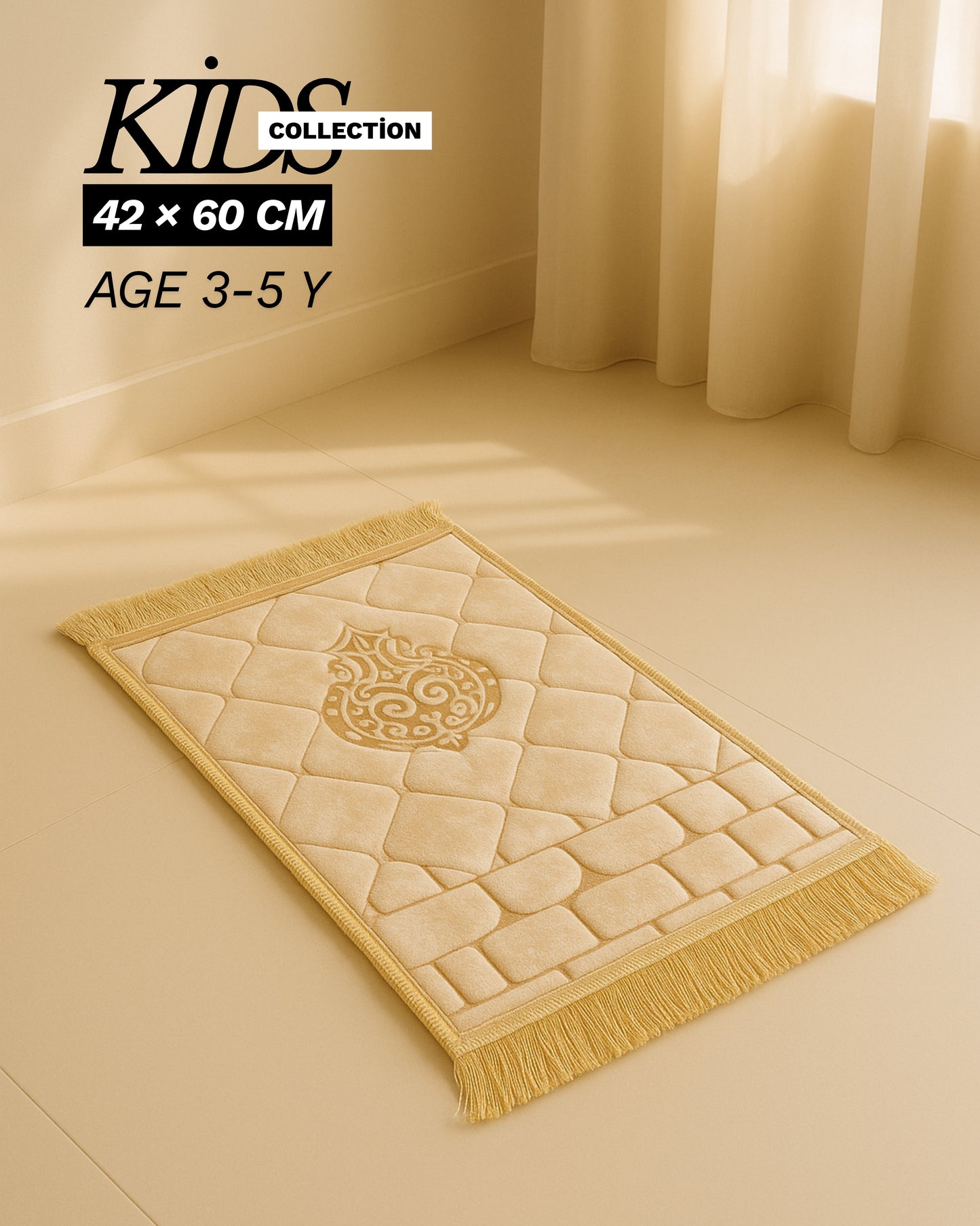 Kids Prayer Mat – Cream Velvet