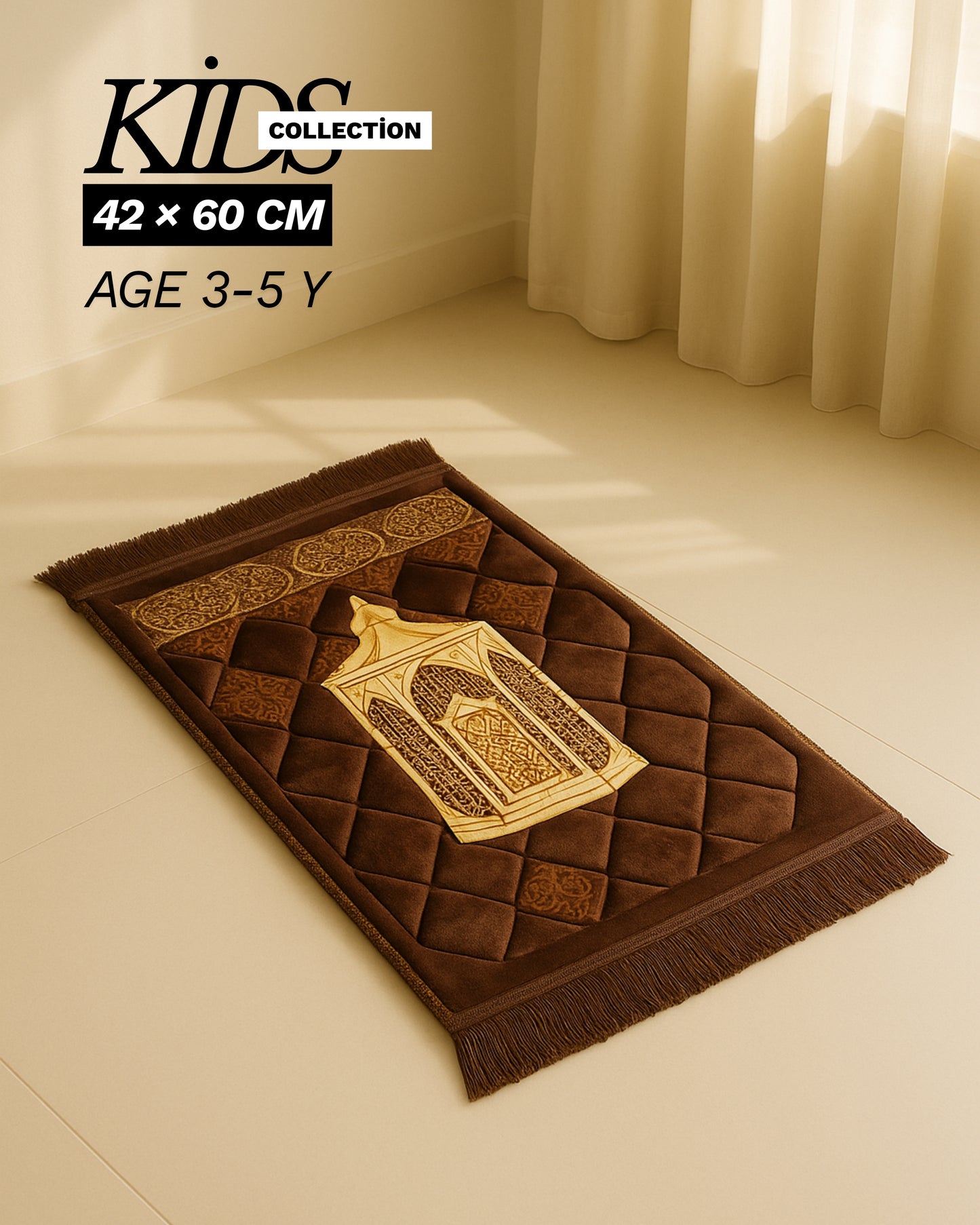 Chocolate Dome Kids Prayer Mat – Soft Velvet Comfort for Little Ones