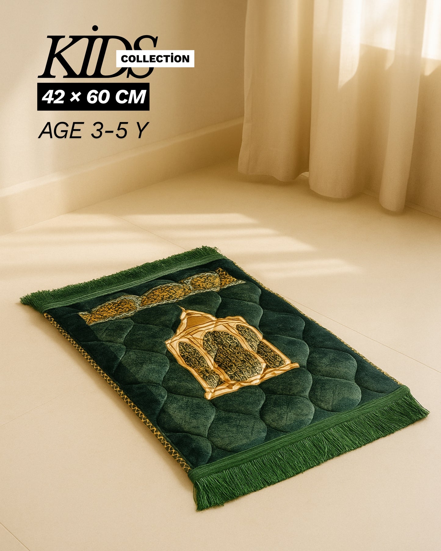 Emerald Dome Kids Prayer Mat – Soft & Cozy Velvet Comfort