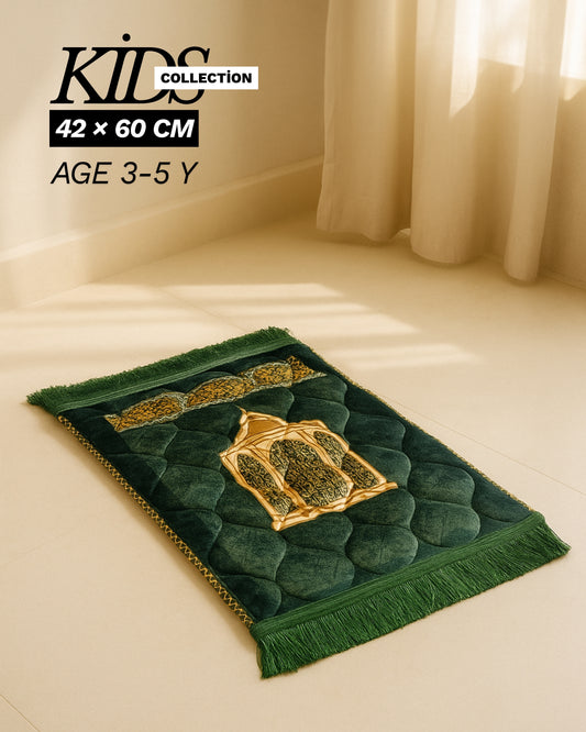 Emerald Dome Kids Prayer Mat – Soft & Cozy Velvet Comfort