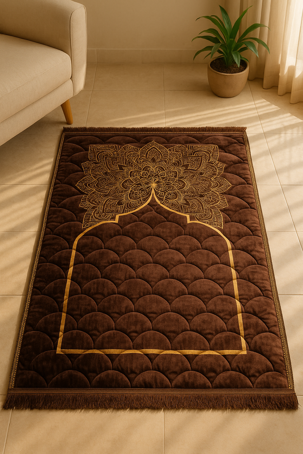 Brown Prayer mat islamic