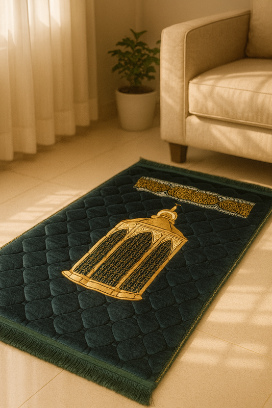 Premium Double Padded Prayer Mat – Green